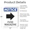 Signmission Fuse Magazine (Right Arrow), 12 in W x Rectangle, Aluminum OS-2PACK-NS-A-1218-V-12979 - alternate 2